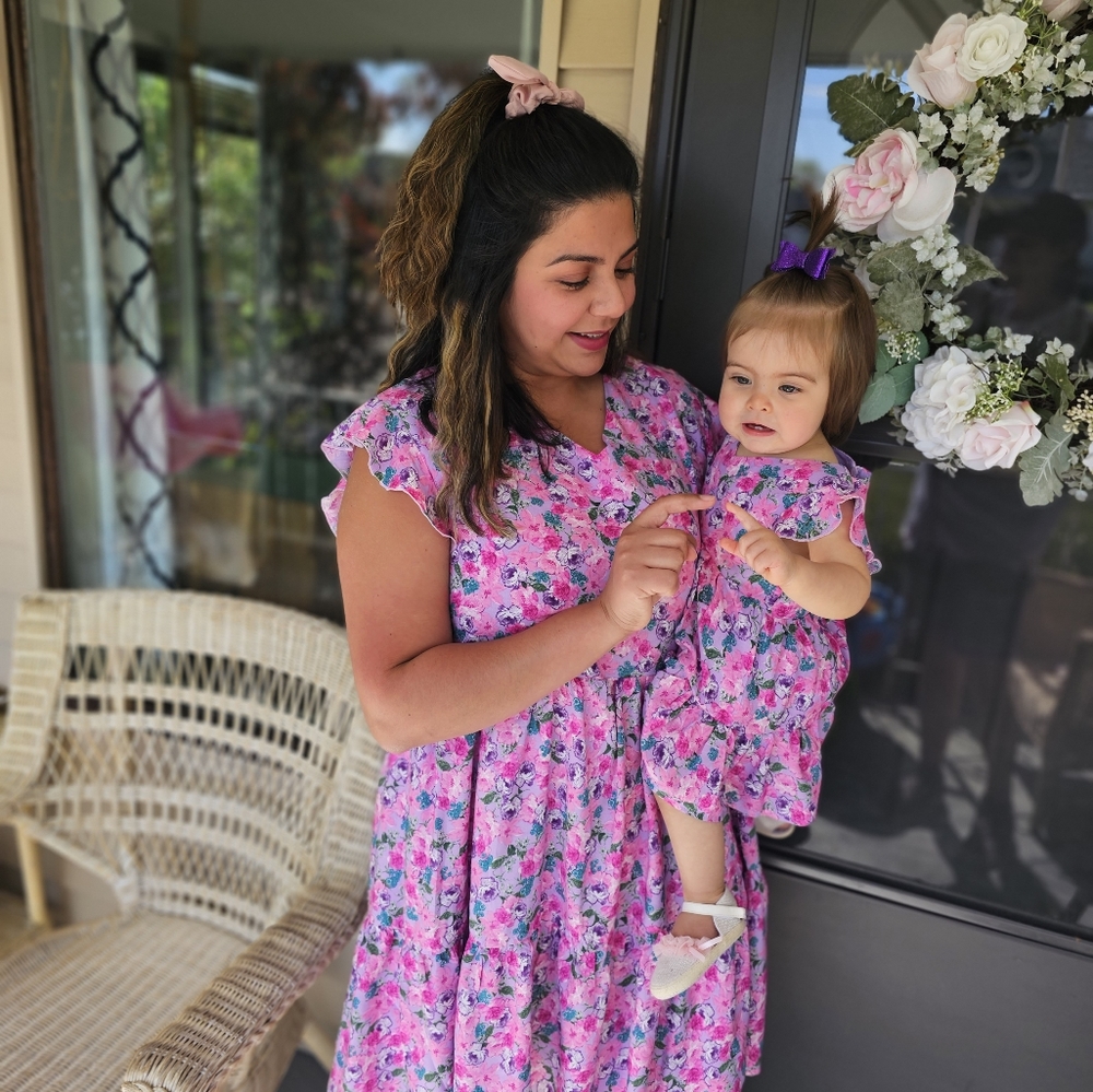 Mommy and Me Little Mia Bella Lilas Dress